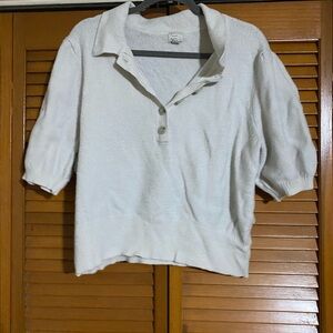 Off White Cropped Sweater